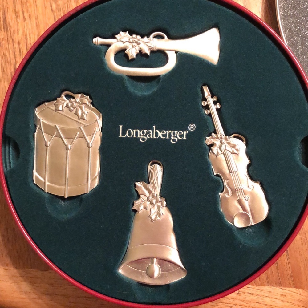 Longaberger Sounds of the Season Pewter Ornaments
